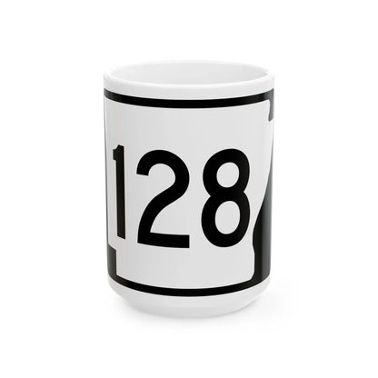 Arkansas 128 (Arkansas) (Road Sign) White Coffee Mug 15oz - Go Mug Yourself