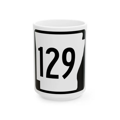Arkansas 129 1970 (Arkansas) (Road Sign) White Coffee Mug 15oz - Go Mug Yourself