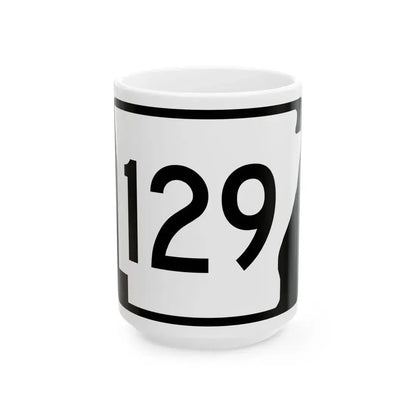 Arkansas 129 (Arkansas) (Road Sign) White Coffee Mug 15oz - Go Mug Yourself