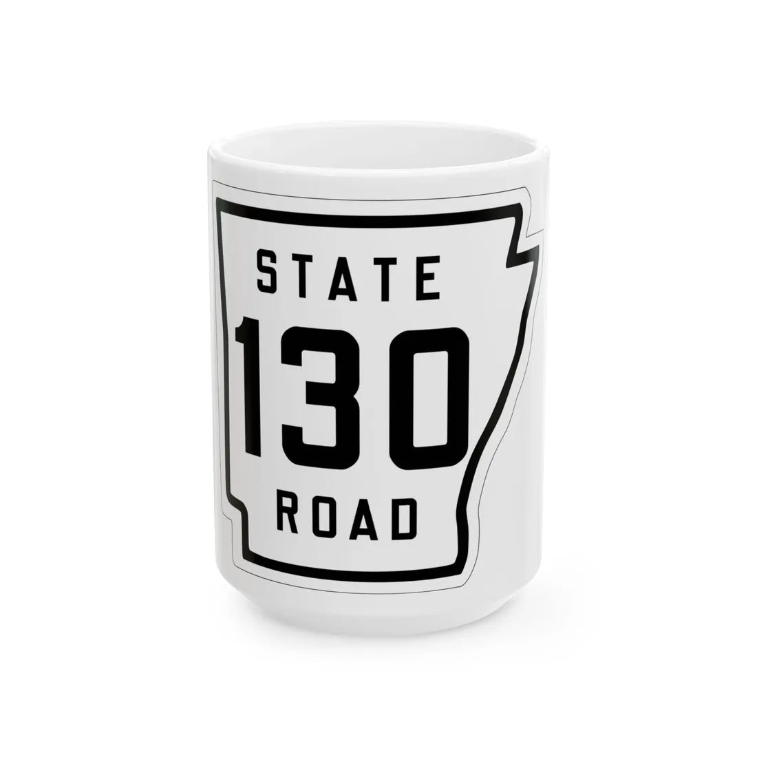 Arkansas 130 1926 (Arkansas) (Road Sign) White Coffee Mug 15oz - Go Mug Yourself