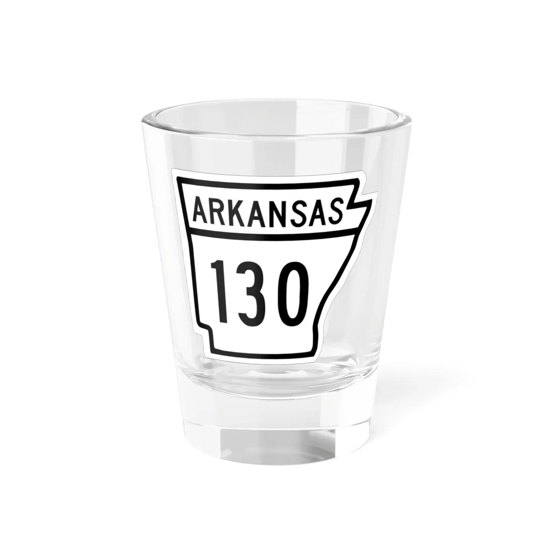 Arkansas 130 1948 (Arkansas) (Road Sign) Shot Glass 1.5oz 1.5oz - Go Mug Yourself