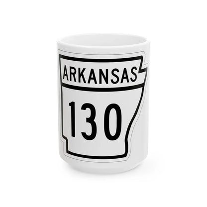 Arkansas 130 1948 (Arkansas) (Road Sign) White Coffee Mug 15oz - Go Mug Yourself