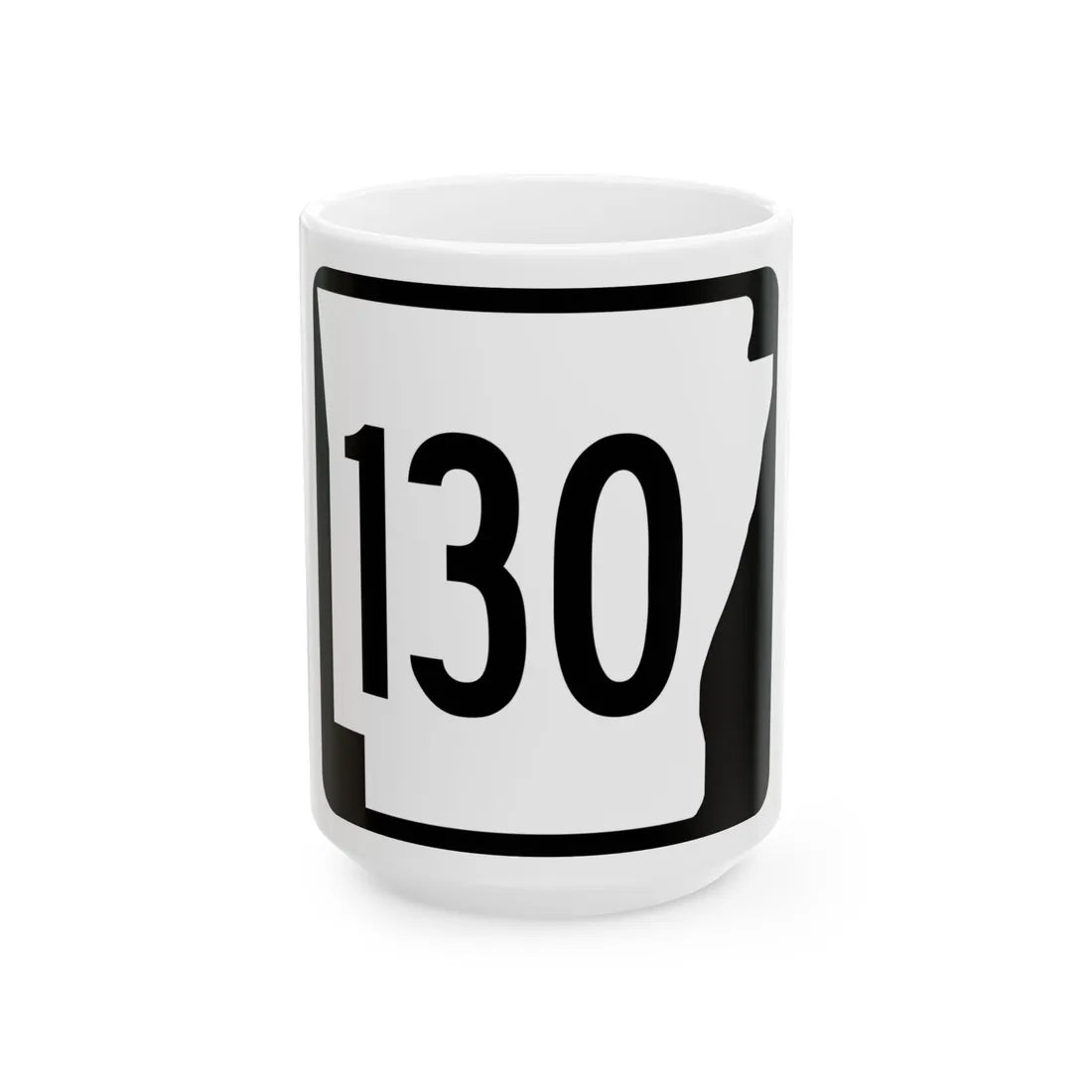 Arkansas 130 1970 (Arkansas) (Road Sign) White Coffee Mug 15oz - Go Mug Yourself