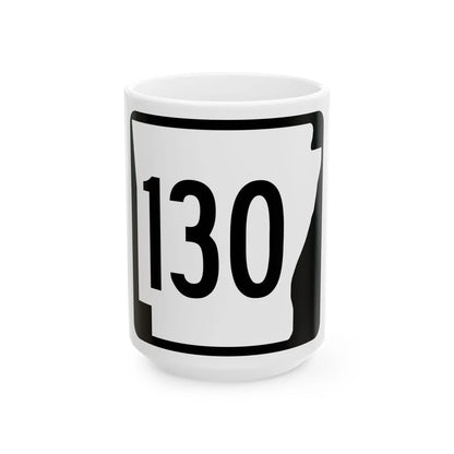 Arkansas 130 1970 (Arkansas) (Road Sign) White Coffee Mug 15oz - Go Mug Yourself