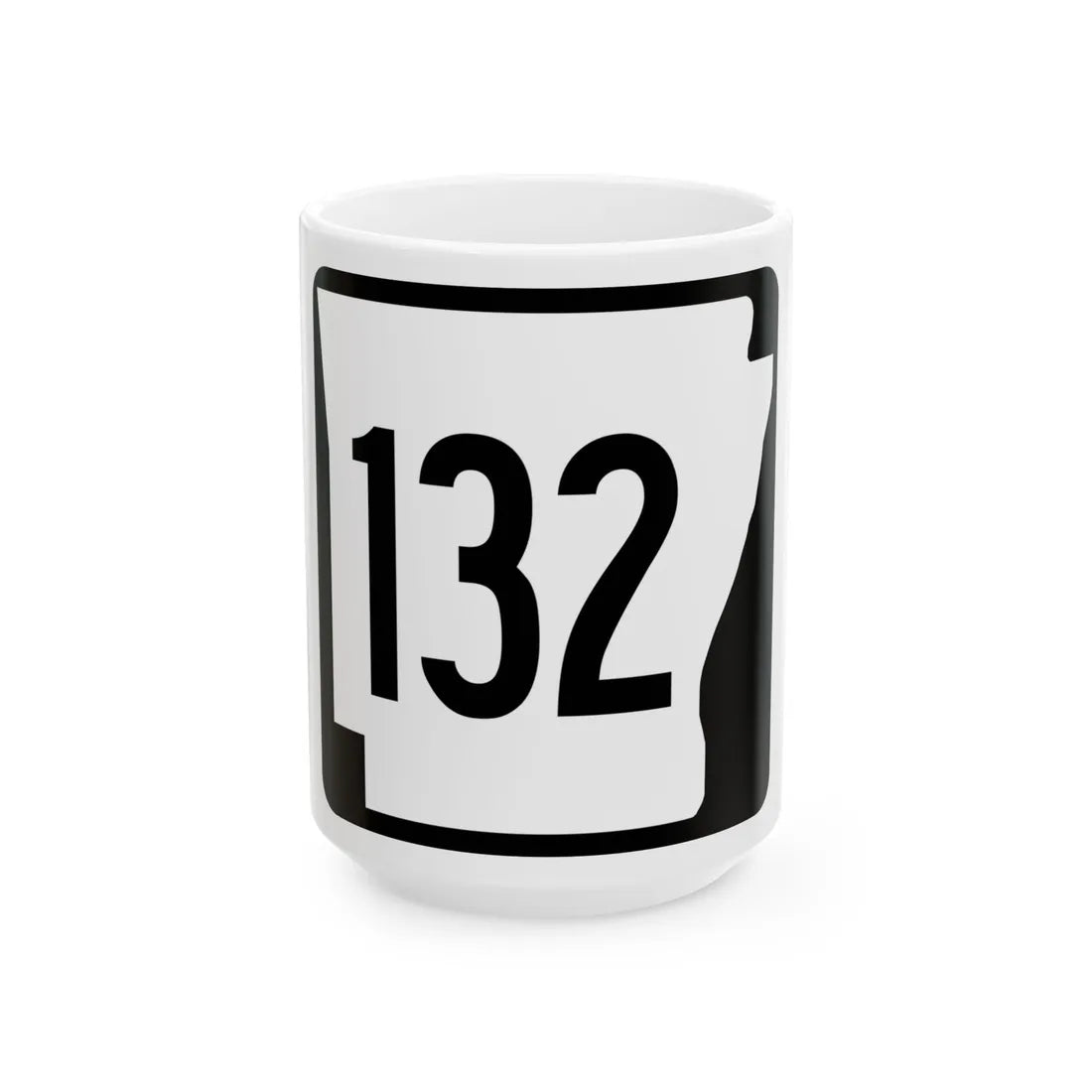 Arkansas 132 1970 (Arkansas) (Road Sign) White Coffee Mug 15oz - Go Mug Yourself
