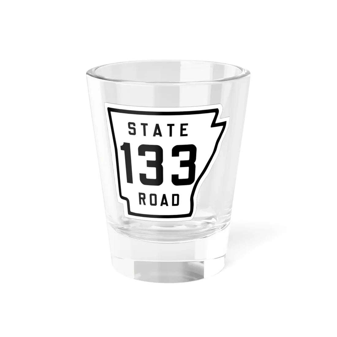 Arkansas 133 1926 (Arkansas) (Road Sign) Shot Glass 1.5oz 1.5oz - Go Mug Yourself
