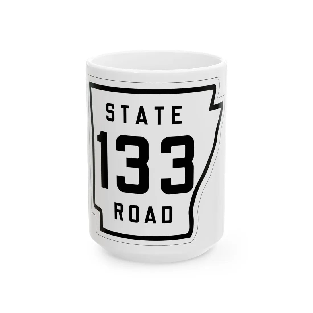Arkansas 133 1926 (Arkansas) (Road Sign) White Coffee Mug 15oz - Go Mug Yourself