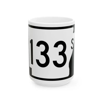Arkansas 133S (Arkansas) (Road Sign) White Coffee Mug 15oz - Go Mug Yourself