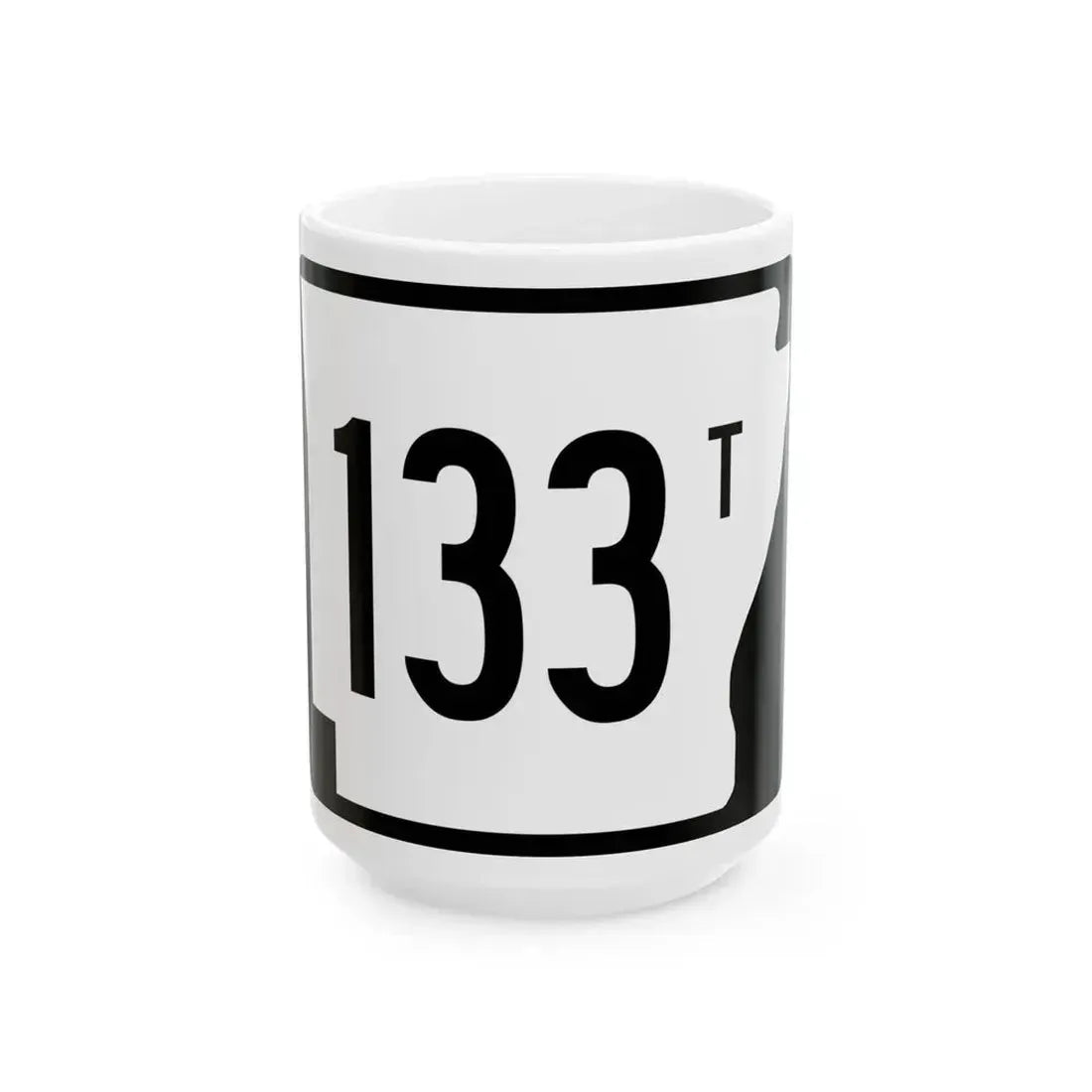 Arkansas 133T (Arkansas) (Road Sign) White Coffee Mug 15oz - Go Mug Yourself