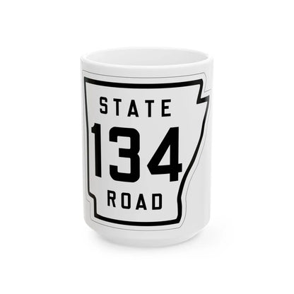 Arkansas 134 1926 (Arkansas) (Road Sign) White Coffee Mug 15oz - Go Mug Yourself
