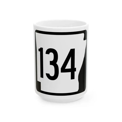 Arkansas 134 1970 (Arkansas) (Road Sign) White Coffee Mug 15oz - Go Mug Yourself