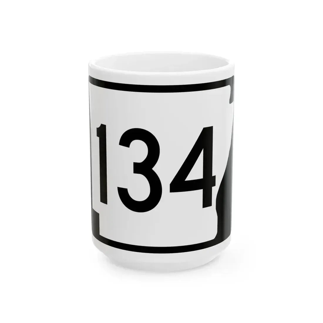 Arkansas 134 (Arkansas) (Road Sign) White Coffee Mug 15oz - Go Mug Yourself