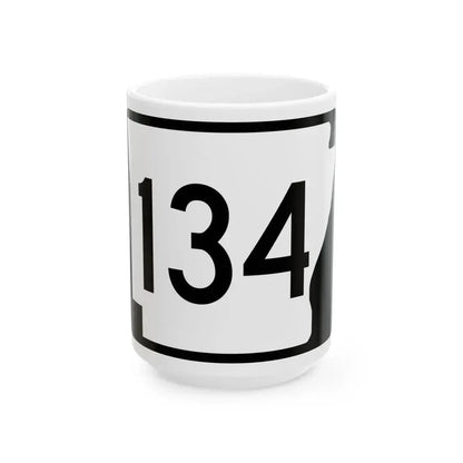 Arkansas 134 (Arkansas) (Road Sign) White Coffee Mug 15oz - Go Mug Yourself