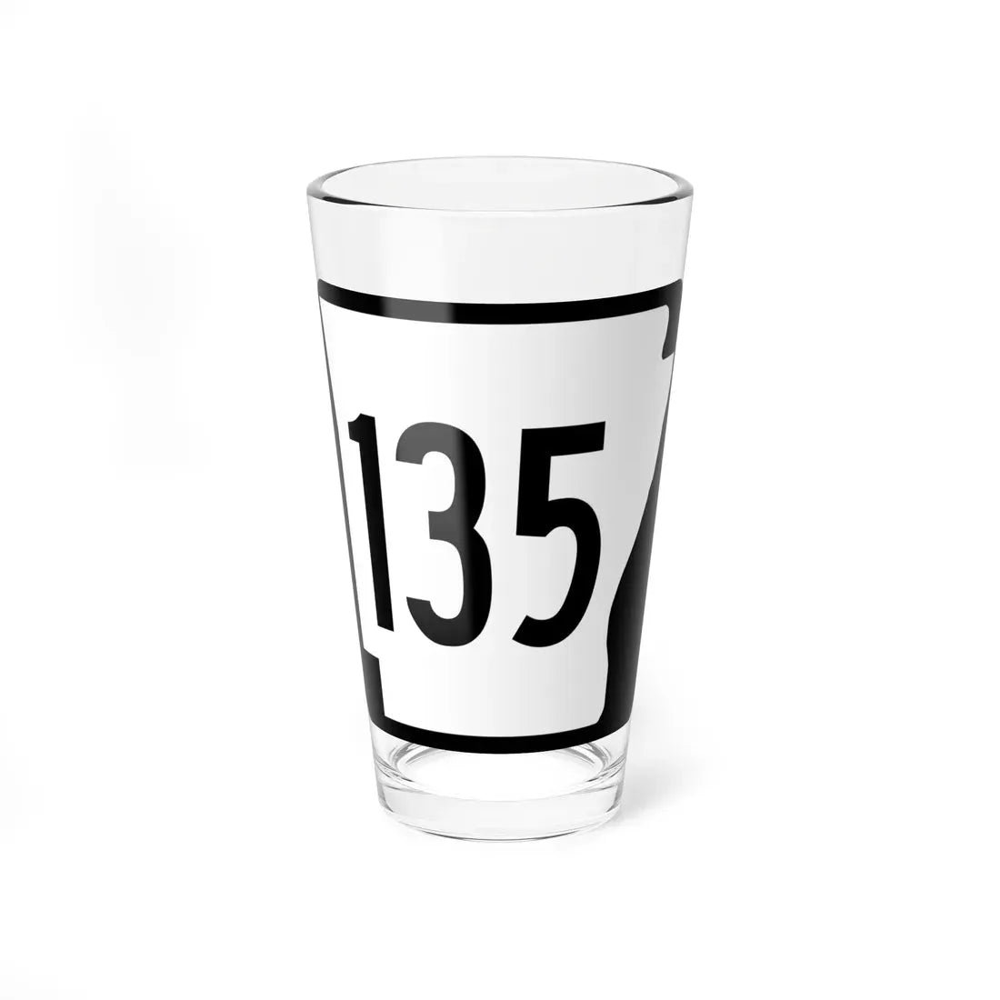 Arkansas 135 1970 (Arkansas) (Road Sign) Pint Glass 16oz 16oz - Go Mug Yourself