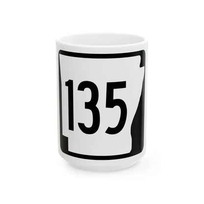 Arkansas 135 1970 (Arkansas) (Road Sign) White Coffee Mug 15oz - Go Mug Yourself