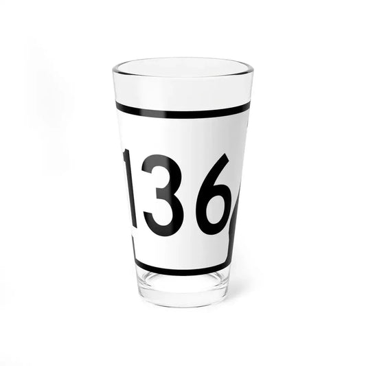 Arkansas 136 (Arkansas) (Road Sign) Pint Glass 16oz 16oz - Go Mug Yourself