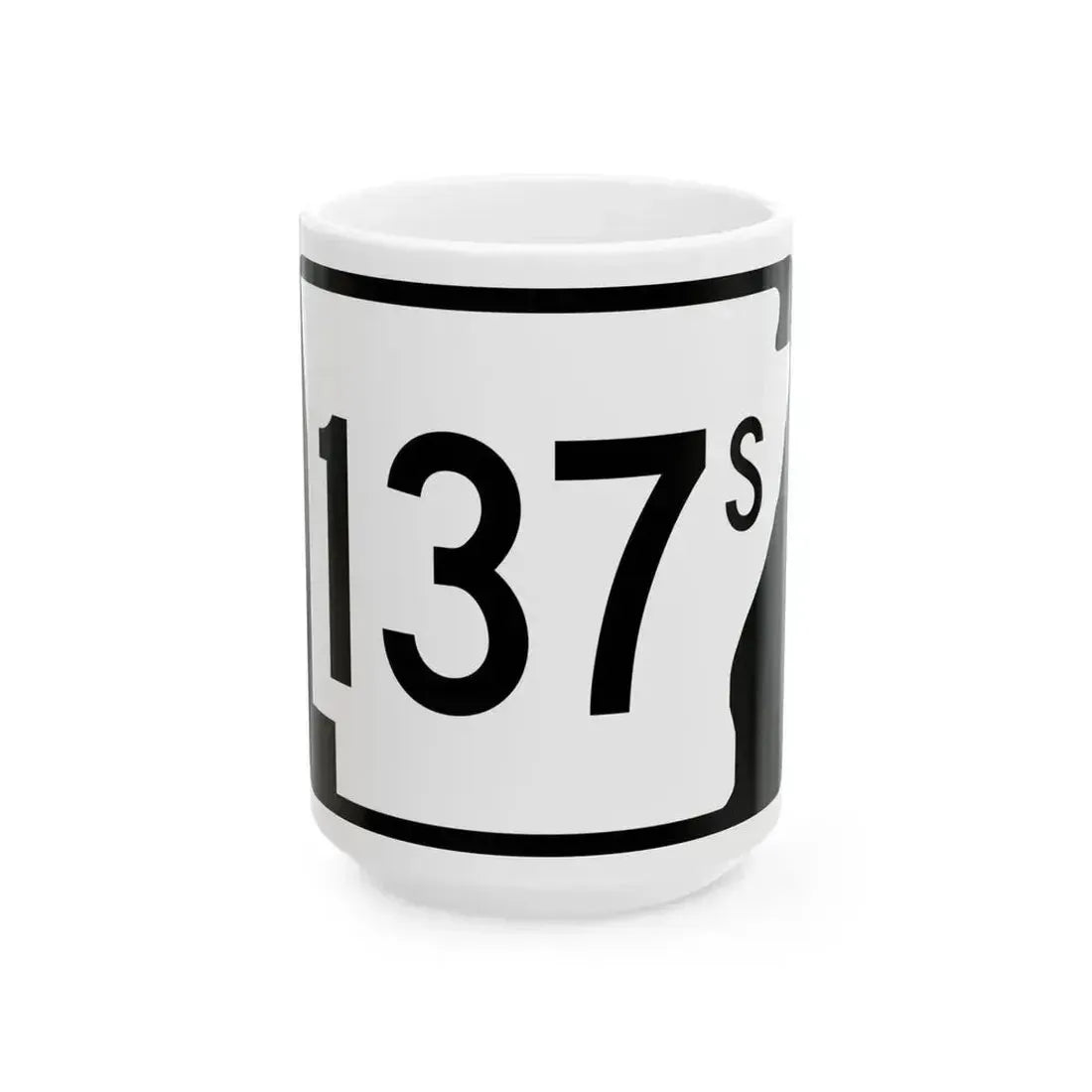 Arkansas 137S (Arkansas) (Road Sign) White Coffee Mug 15oz - Go Mug Yourself