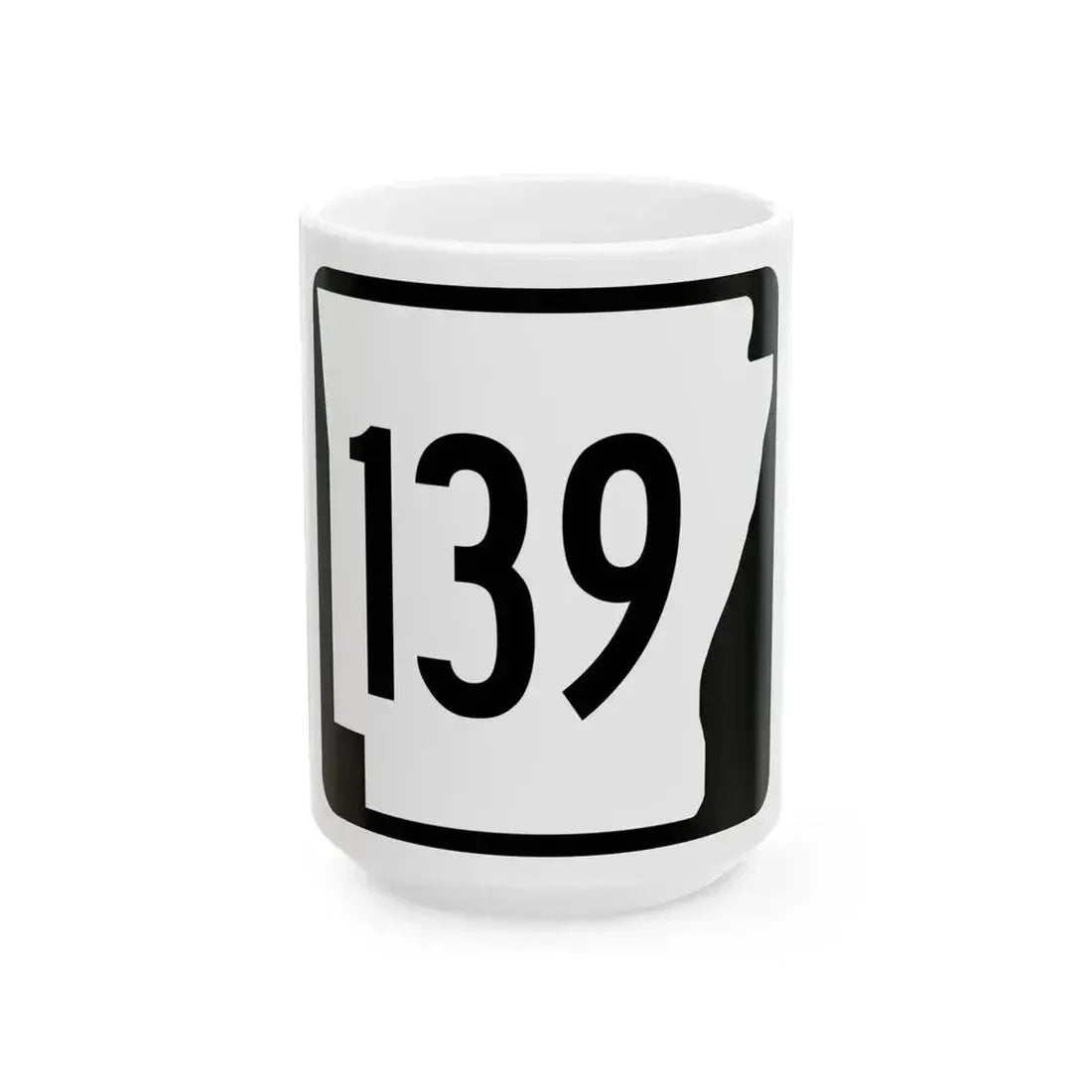 Arkansas 139 1970 (Arkansas) (Road Sign) White Coffee Mug 15oz - Go Mug Yourself
