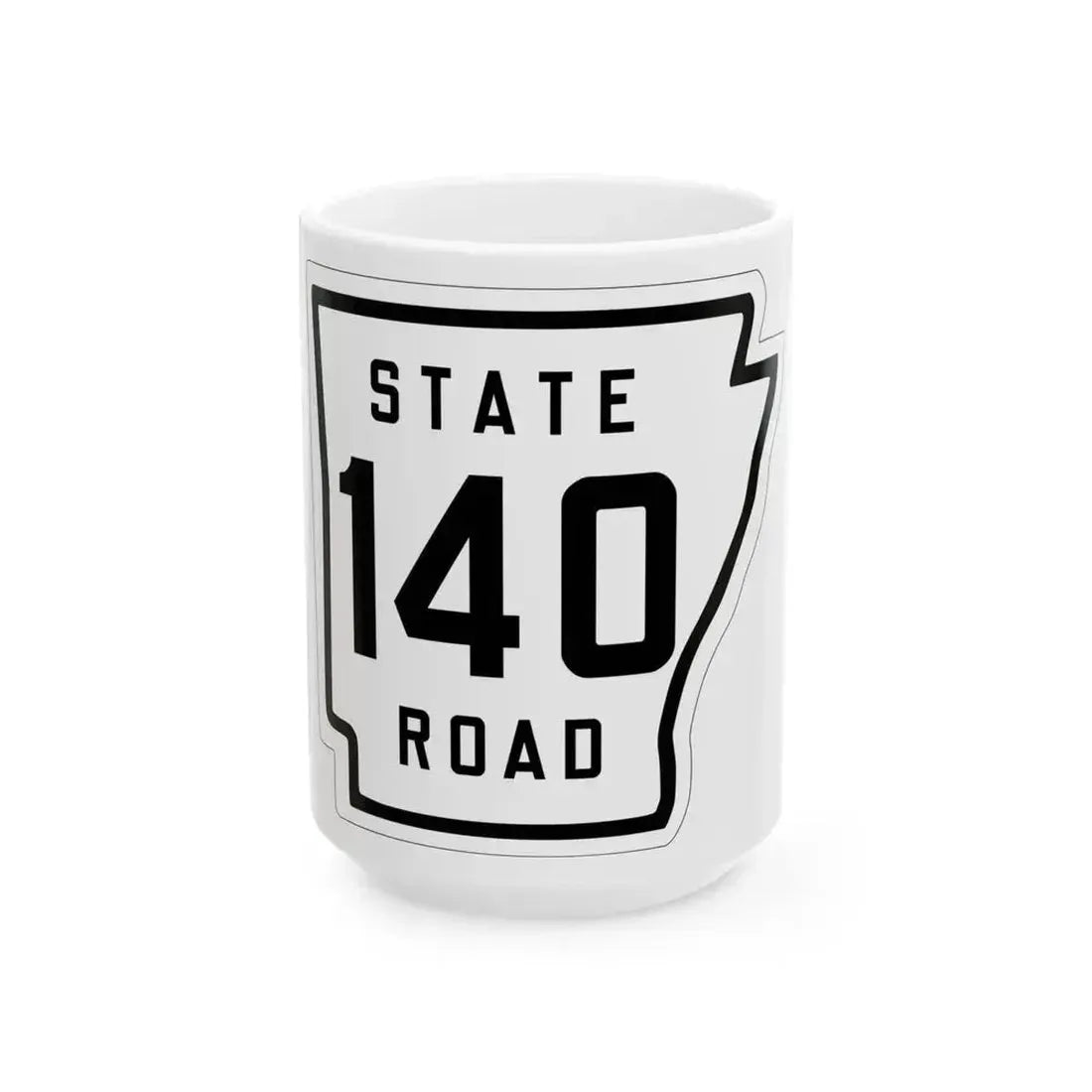 Arkansas 140 1926 (Arkansas) (Road Sign) White Coffee Mug 15oz - Go Mug Yourself