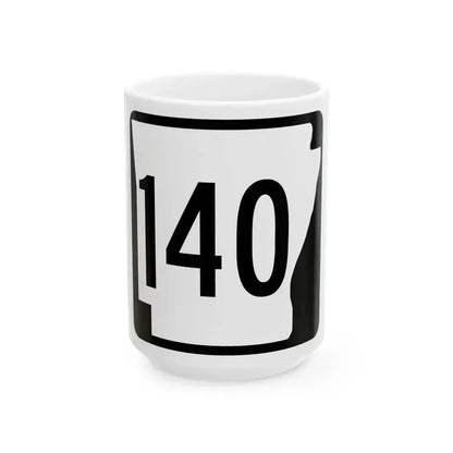 Arkansas 140 1970 (Arkansas) (Road Sign) White Coffee Mug 15oz - Go Mug Yourself