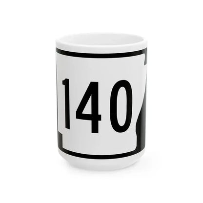 Arkansas 140 (Arkansas) (Road Sign) White Coffee Mug 15oz - Go Mug Yourself