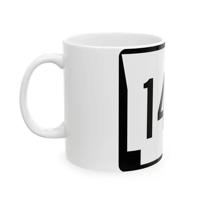 Arkansas 140 (Arkansas) (Road Sign) White Coffee Mug - Go Mug Yourself