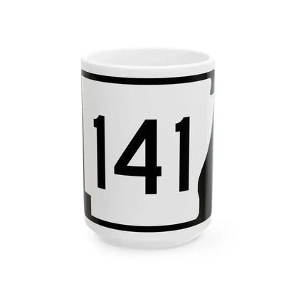 Arkansas 141 (Arkansas) (Road Sign) White Coffee Mug 15oz - Go Mug Yourself