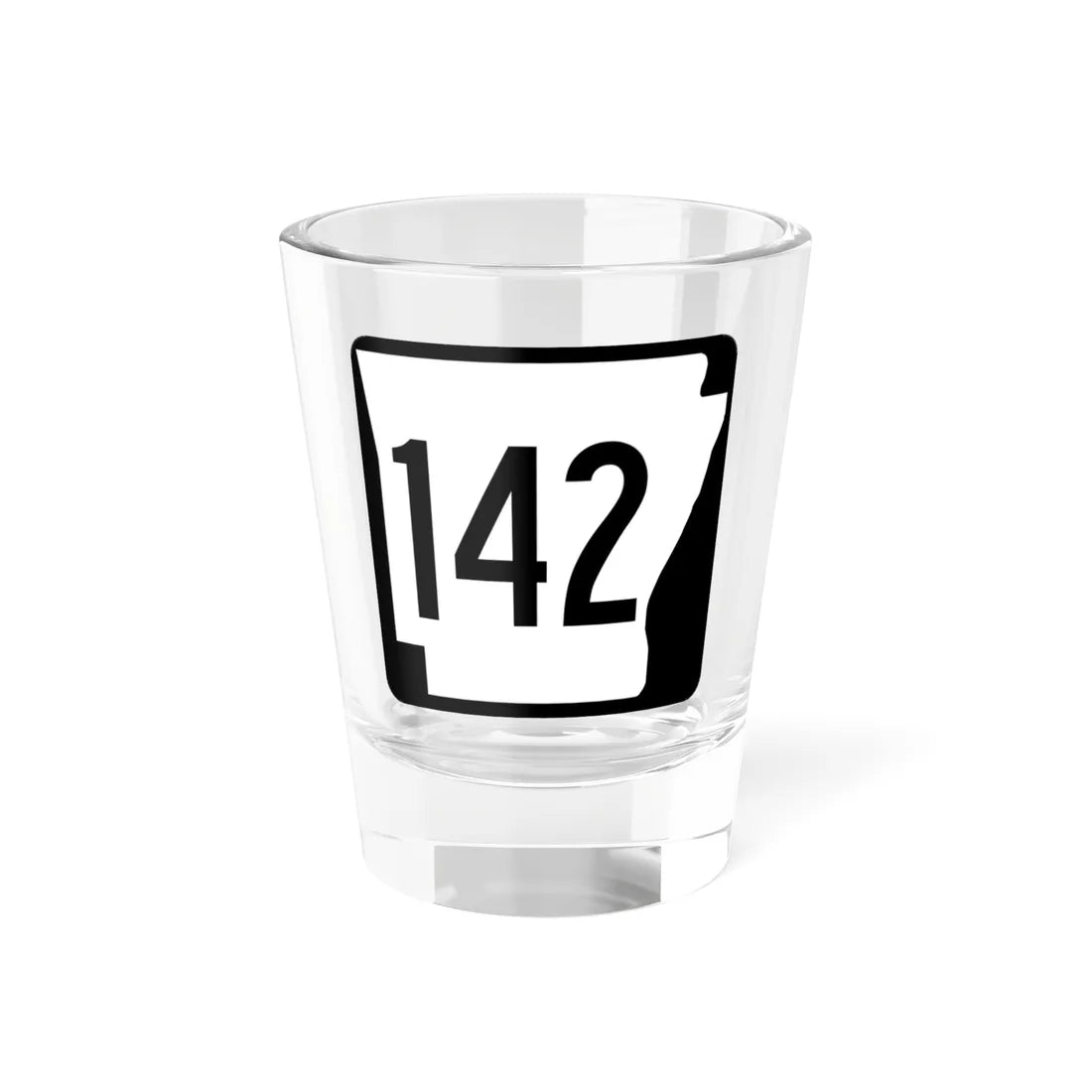 Arkansas 142 1970 (Arkansas) (Road Sign) Shot Glass 1.5oz 1.5oz - Go Mug Yourself