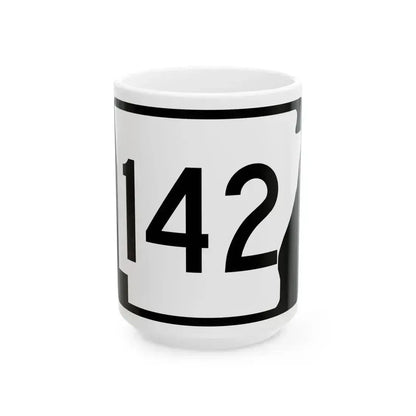 Arkansas 142 (Arkansas) (Road Sign) White Coffee Mug 15oz - Go Mug Yourself