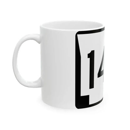 Arkansas 142 (Arkansas) (Road Sign) White Coffee Mug - Go Mug Yourself