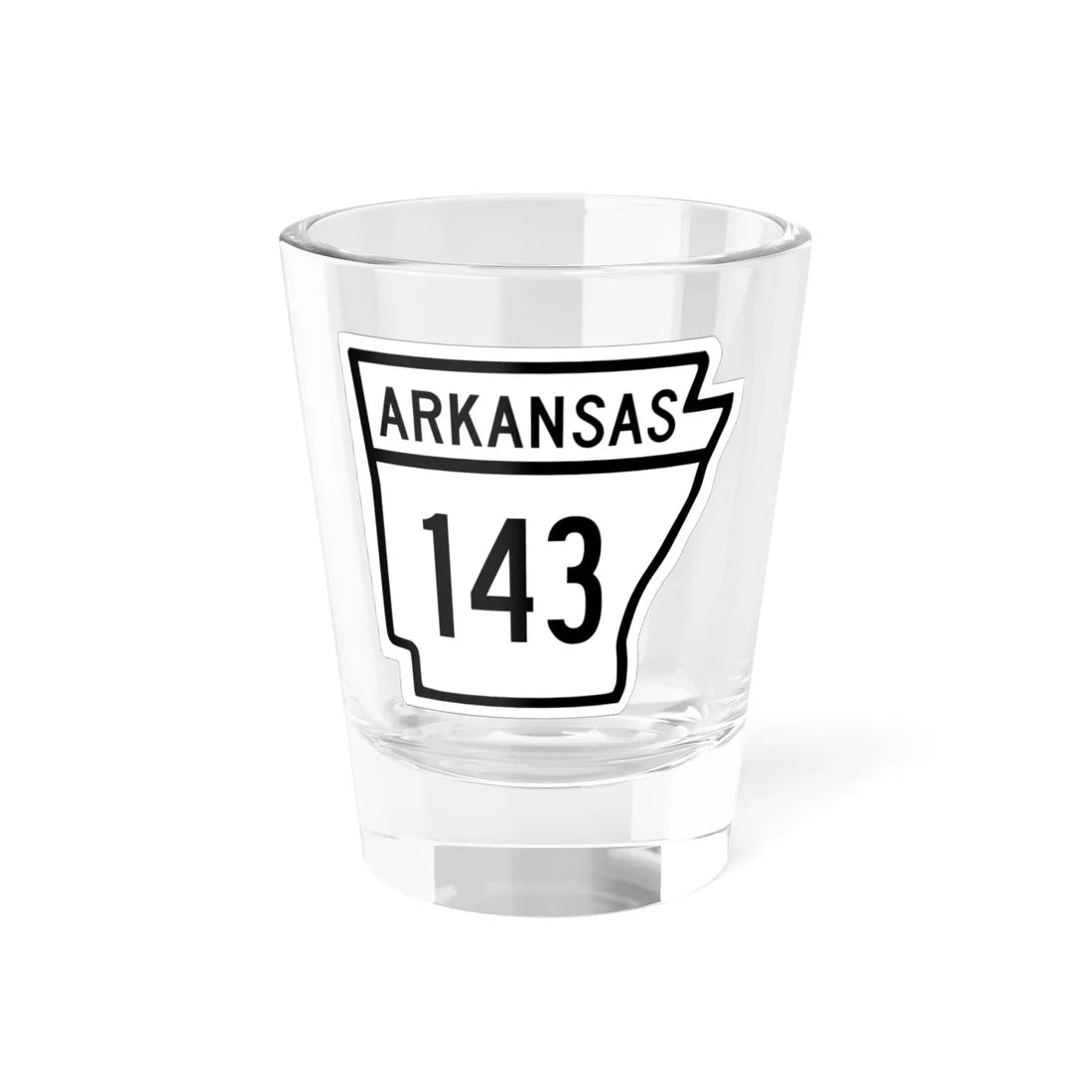 Arkansas 143 1948 (Arkansas) (Road Sign) Shot Glass 1.5oz 1.5oz - Go Mug Yourself