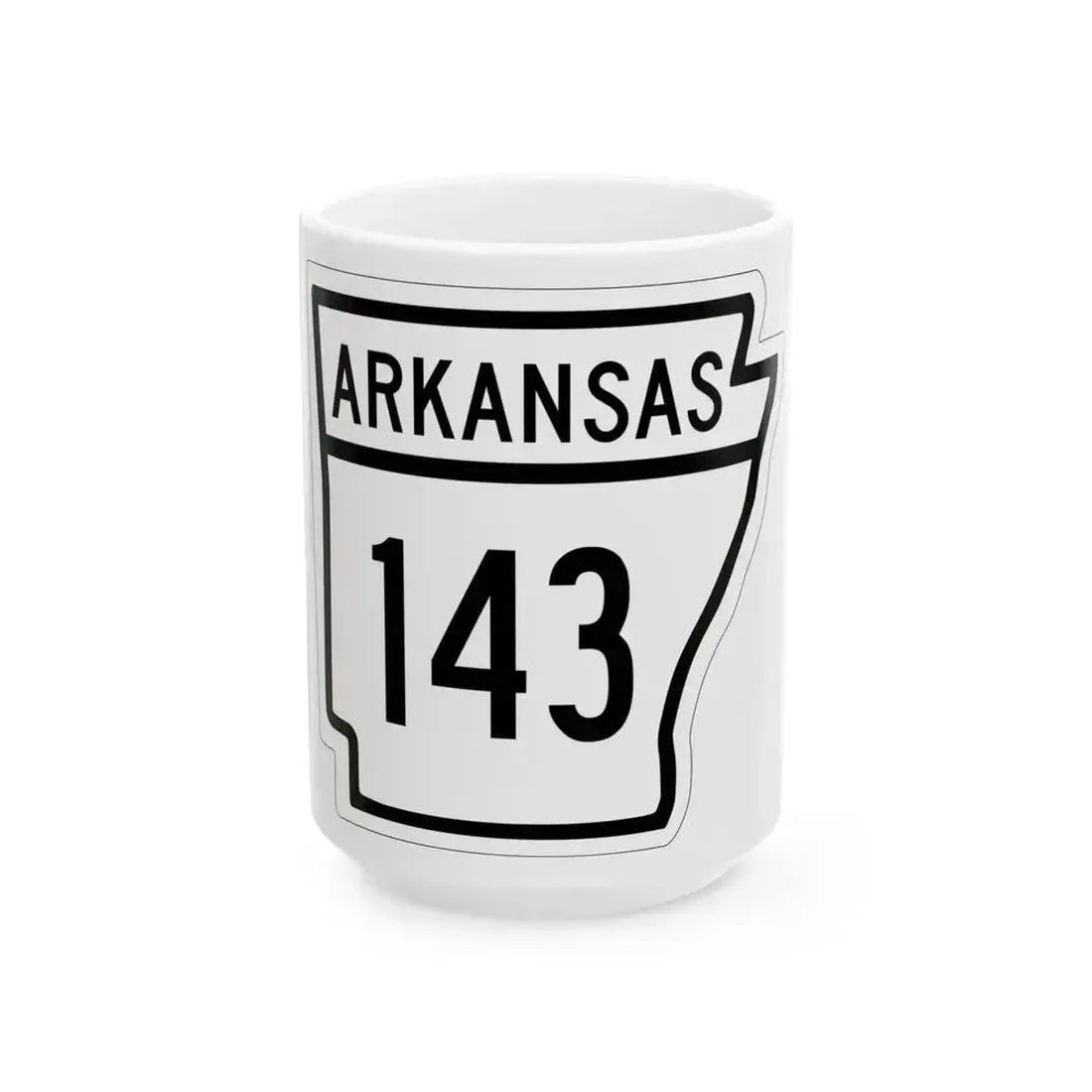 Arkansas 143 1948 (Arkansas) (Road Sign) White Coffee Mug 15oz - Go Mug Yourself