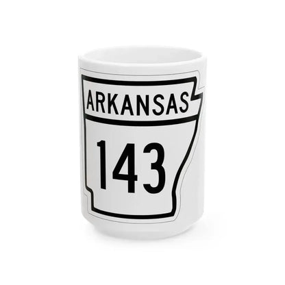 Arkansas 143 1948 (Arkansas) (Road Sign) White Coffee Mug 15oz - Go Mug Yourself