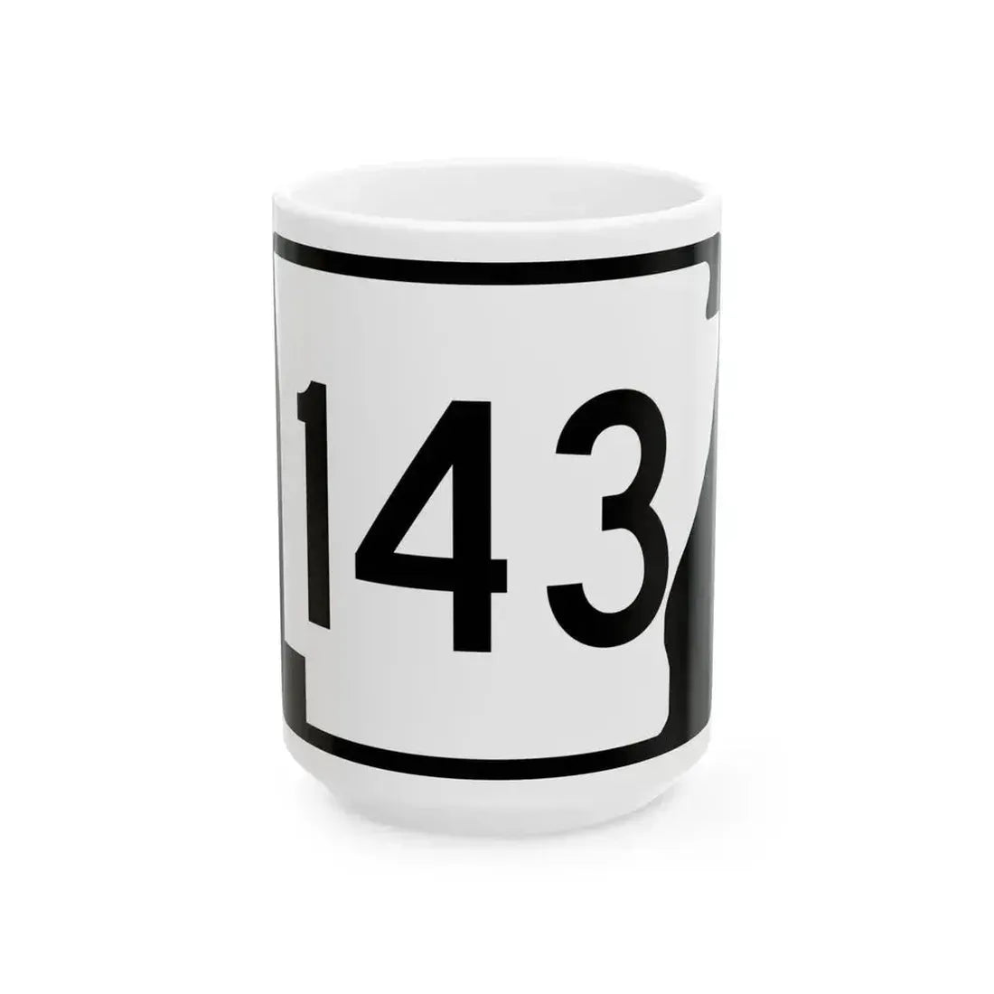 Arkansas 143 (Arkansas) (Road Sign) White Coffee Mug 15oz - Go Mug Yourself