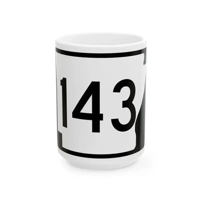 Arkansas 143 (Arkansas) (Road Sign) White Coffee Mug 15oz - Go Mug Yourself