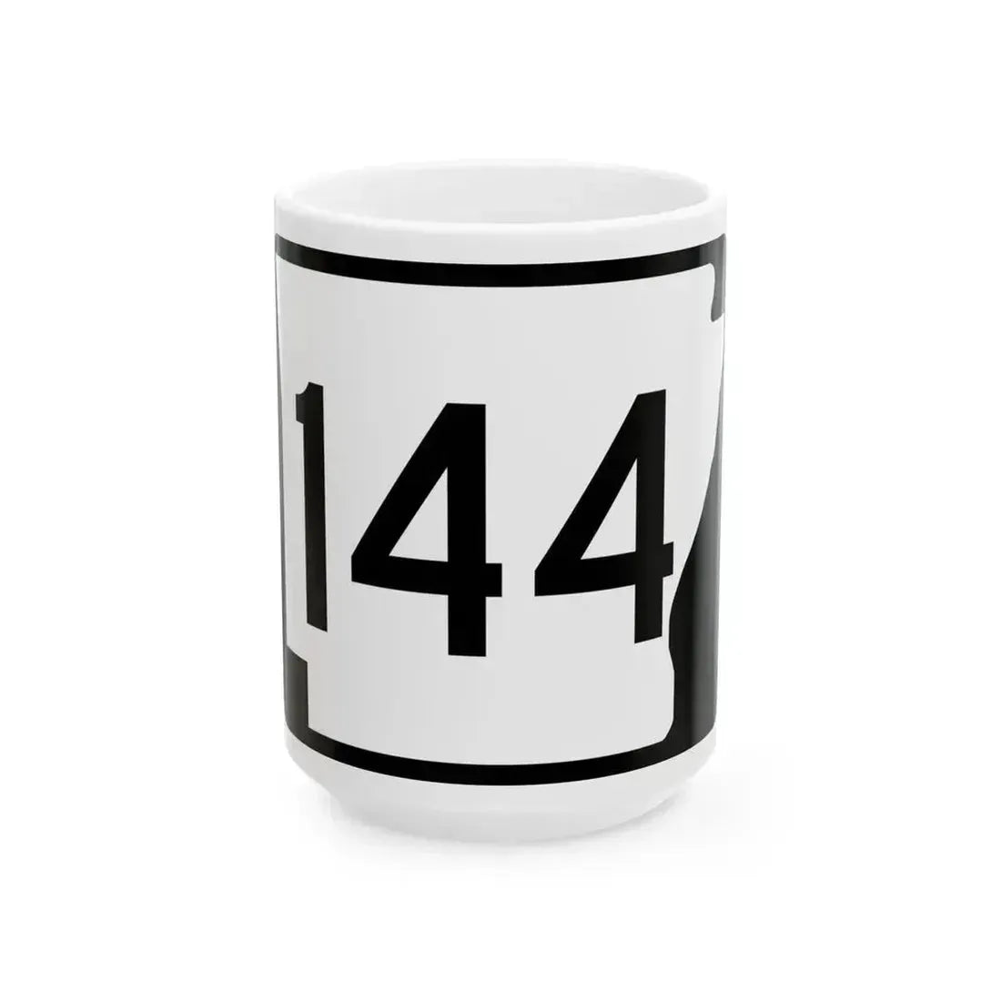 Arkansas 144 (Arkansas) (Road Sign) White Coffee Mug 15oz - Go Mug Yourself