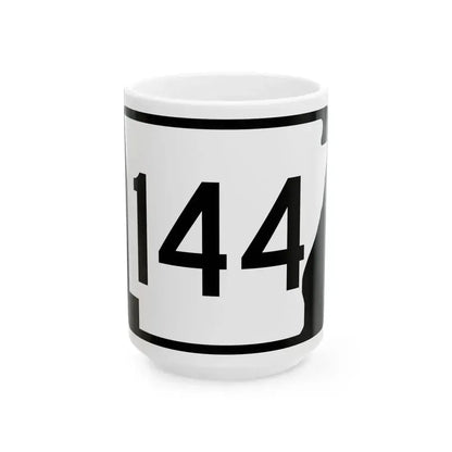 Arkansas 144 (Arkansas) (Road Sign) White Coffee Mug 15oz - Go Mug Yourself