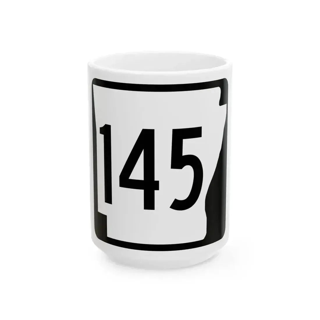Arkansas 145 1970 (Arkansas) (Road Sign) White Coffee Mug 15oz - Go Mug Yourself