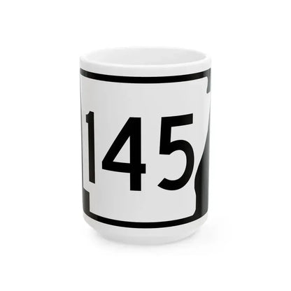 Arkansas 145 (Arkansas) (Road Sign) White Coffee Mug 15oz - Go Mug Yourself