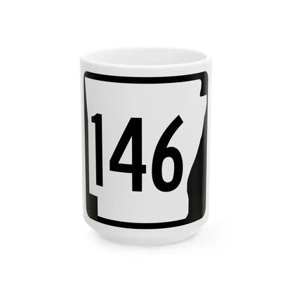 Arkansas 146 1970 (Arkansas) (Road Sign) White Coffee Mug 15oz - Go Mug Yourself