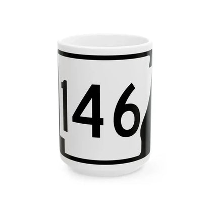 Arkansas 146 (Arkansas) (Road Sign) White Coffee Mug 15oz - Go Mug Yourself