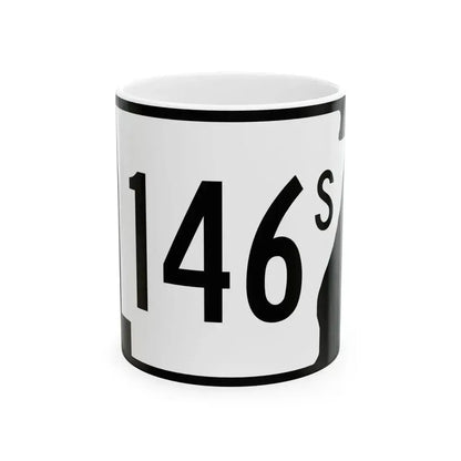 Arkansas 146S (Arkansas) (Road Sign) White Coffee Mug 11oz - Go Mug Yourself