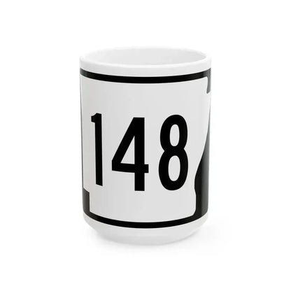 Arkansas 148 (Arkansas) (Road Sign) White Coffee Mug 15oz - Go Mug Yourself