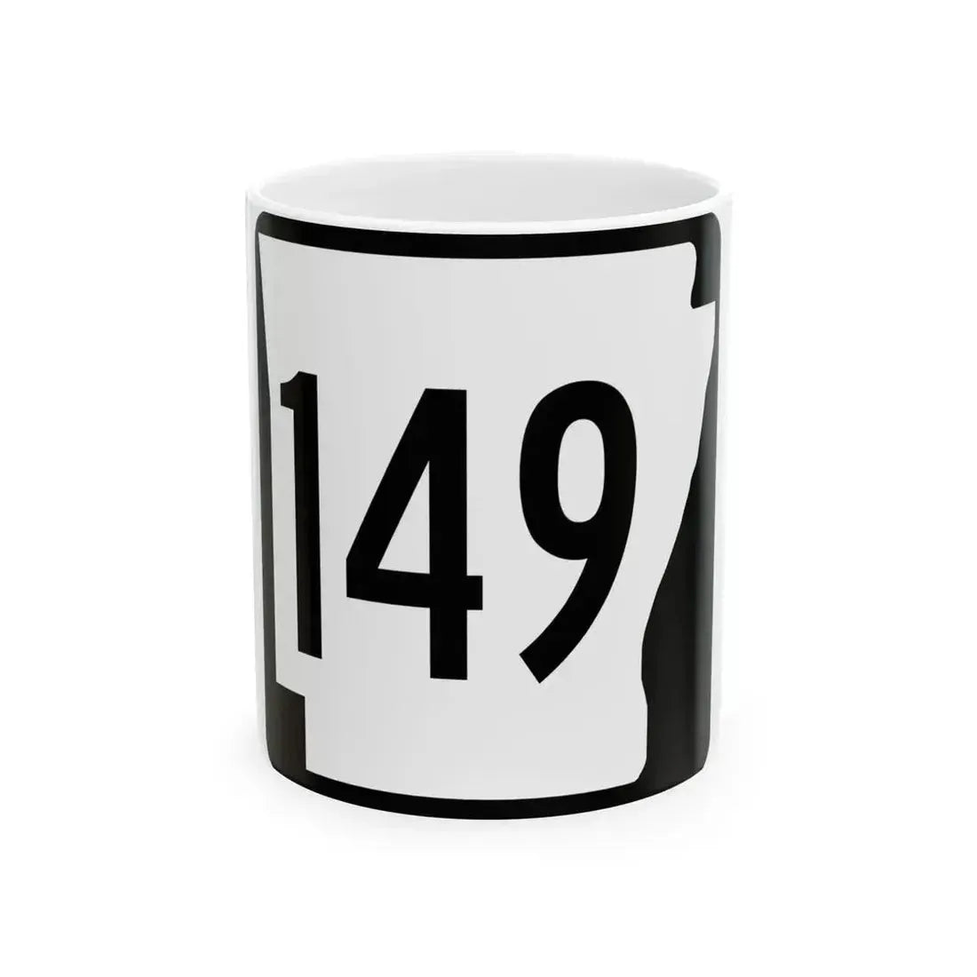 Arkansas 149 1970 (Arkansas) (Road Sign) White Coffee Mug - Go Mug Yourself