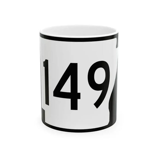 Arkansas 149 (Arkansas) (Road Sign) White Coffee Mug 11oz - Go Mug Yourself