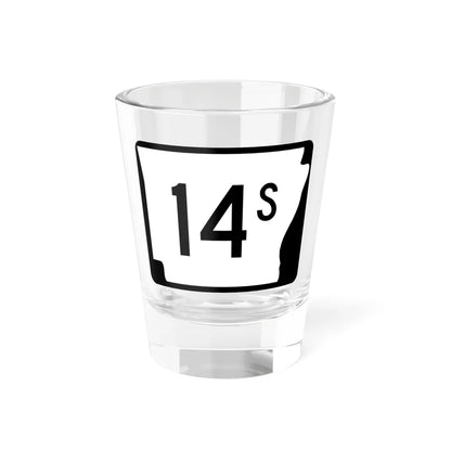 Arkansas 14S (Arkansas) (Road Sign) Shot Glass 1.5oz 1.5oz - Go Mug Yourself