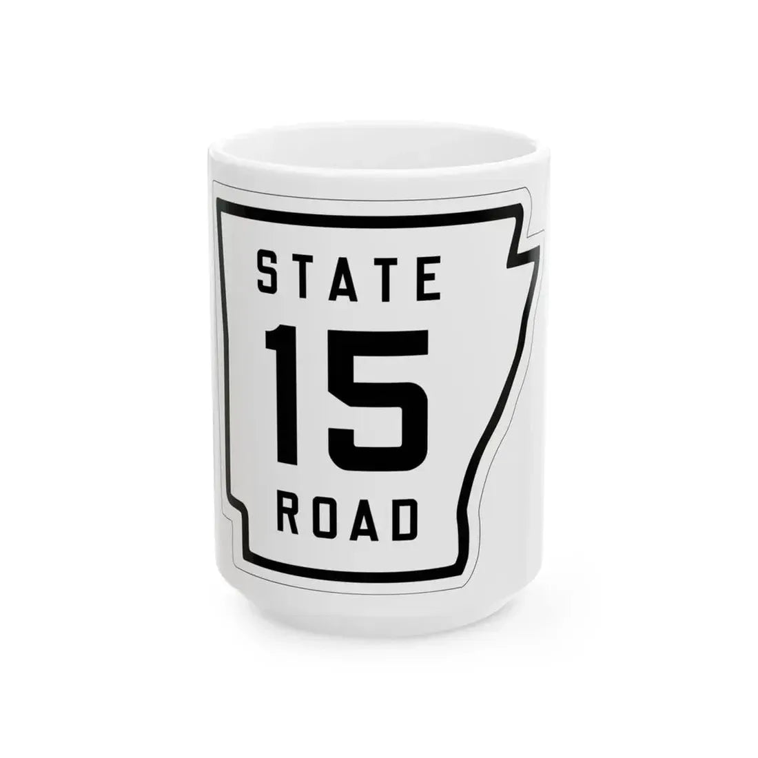 Arkansas 15 1926 (Arkansas) (Road Sign) White Coffee Mug 15oz - Go Mug Yourself