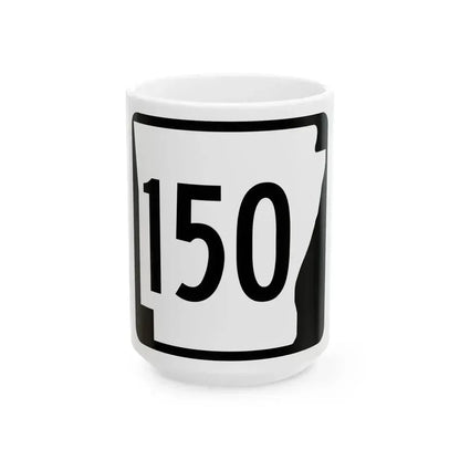 Arkansas 150 1970 (Arkansas) (Road Sign) White Coffee Mug 15oz - Go Mug Yourself