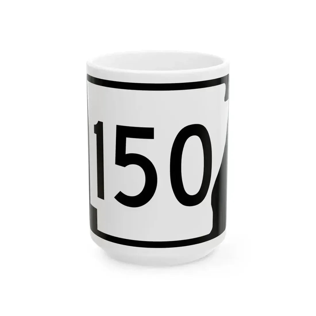 Arkansas 150 (Arkansas) (Road Sign) White Coffee Mug 15oz - Go Mug Yourself