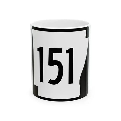 Arkansas 151 1970 (Arkansas) (Road Sign) White Coffee Mug 11oz - Go Mug Yourself